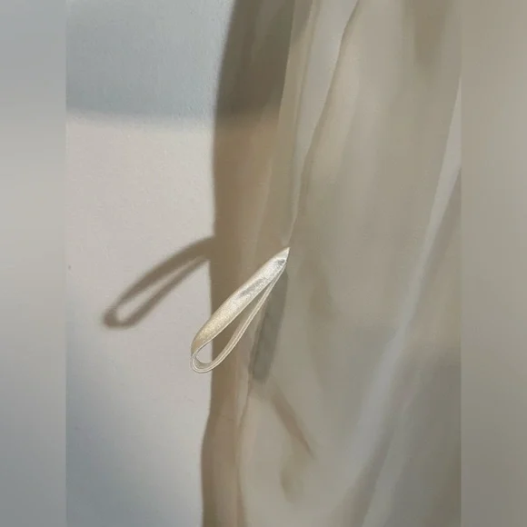 VTG Delicates White Peignoir Set Pearl & Lace Details Medium Bridal Nightgown - Picture 9 of 12